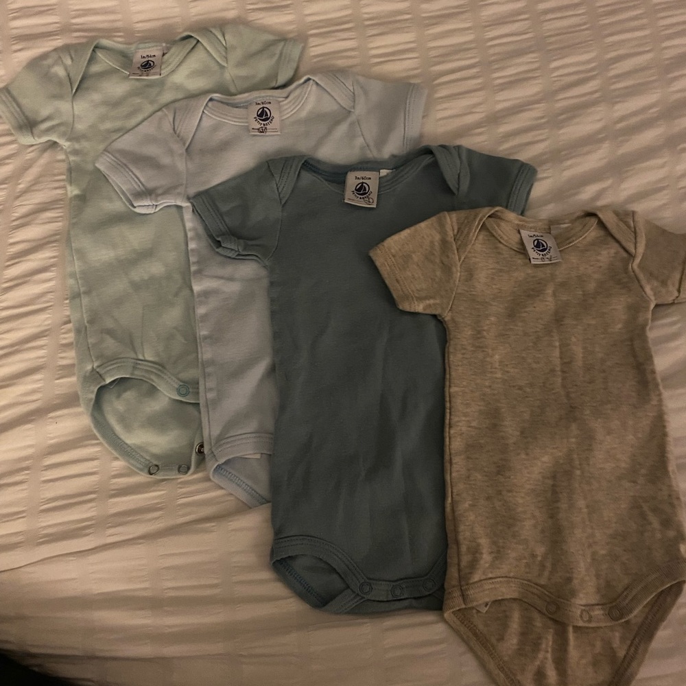 Four t-shirt onsies